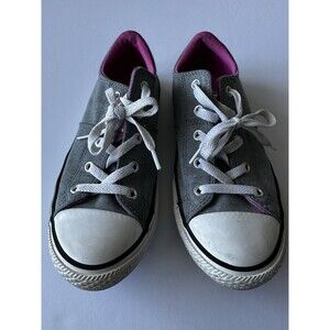 Converse All Star Youth 3 Gray Pink Sneakers Girls Low Top
